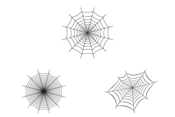 Halloween Spider Web Collection Design and Cobweb Elements for Spooky Decor