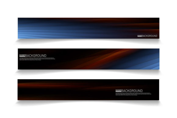 Modern Black Rectangle Banner Collection