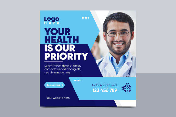 Social Media Post Template Health
